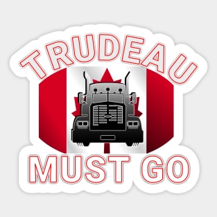 TRUDEAU MUST GO SAVE CANADA FREEDOM CONVOY 2022 TRUCKERS RED LETTERS Sticker